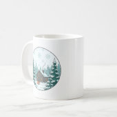 Winter-Wald-Keramikbecher (330ml) Kaffeetasse (Vorderseite Links)