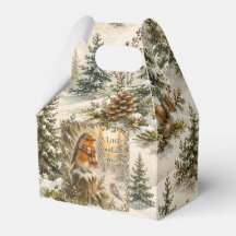 Winter-Wald-Rotkehlchen-Geburtstagsfeier