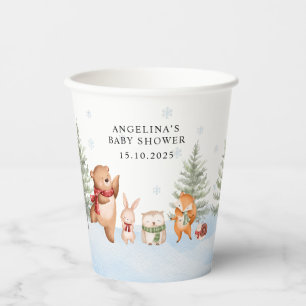 Winter-Wald-Tiere-Baby-Party Pappbecher