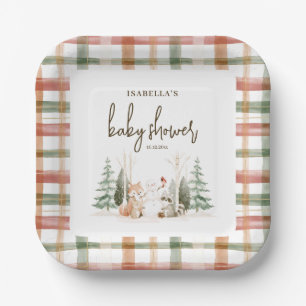 Winter-Wald-Wald-Baby-Party Pappteller
