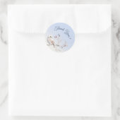Winter-Wald-Wasserfarbe-Sticker Runder Aufkleber (Tasche)