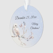 Winter-Wald-Wasserfarben-Ornament Ornament (Vorderseite)