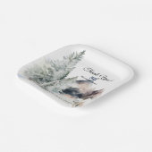 Winter-Wald-Wasserfarben-Papierteller Pappteller (Gewinkelt)