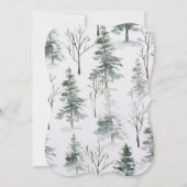 Winter-Wald Wedding | Einladung (Rückseite)