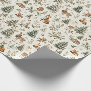 Winter-Wald-Weihnachts-Verpackungspapier Geschenkpapier