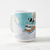 Winter-Waldfreunde - Fox Igel Illustration Kaffeetasse (Vorderseite Links)