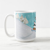 Winter-Waldfreunde - Fox Igel Illustration Kaffeetasse (Links)