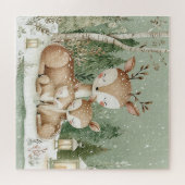Winter-Waldhirsche Puzzle (Horizontal)