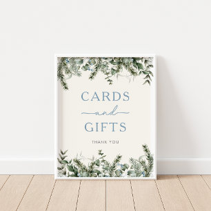 Winter-Waldkarten & Geschenksign Poster