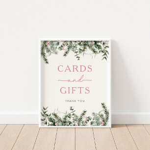 Winter-Waldkarten & Geschenksign Poster