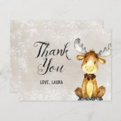 Winter-Waldland dankt Ihnen zu kardieren Dankeskarte (Vorne/Hinten)