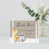 Winter-Waldland dankt Ihnen zu kardieren Dankeskarte (Stehend Vorderseite)