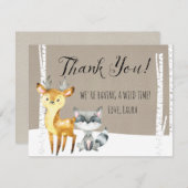 Winter-Waldland dankt Ihnen zu kardieren Dankeskarte (Vorne/Hinten)