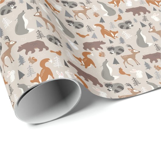 Winter-Waldland Geschenkpapier (Rolleneckpunkt)