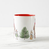 Winter-Waldland Zweifarbige Tasse (Mittel)
