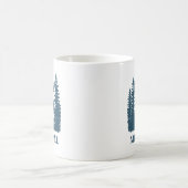 Winter Waldlandschaft Elch Personalisiert Kaffeetasse (Mittel)