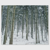 Winter-Waldlandschaftsschnee bedeckte Bäume Geschenkpapier (Flach)
