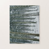 Winter-Waldlandschaftsschnee bedeckte Bäume Puzzle (Vertikal)