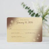 Winter-Waldschneeflocken Brown und Gold Antwort (Stehend Vorderseite)