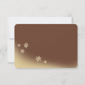 Winter-Waldschneeflocken Brown und Gold Antwort (Rückseite)