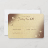 Winter-Waldschneeflocken Brown und Gold Antwort (Vorderseite)