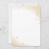 Winter-Waldschneeflocken GoldWedding Einladung (Rückseite)