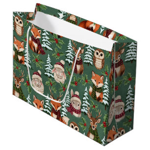 Winter-Waldtiere Festlicher Charme Große Geschenktüte