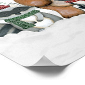 Winter-Waldtiere Geburtstagsparty Willkommen Poster (Ecke)