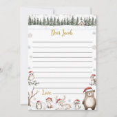 Winter-Waldtiere Geburtstagszeit Kapselkarte Dankeskarte (Vorderseite)