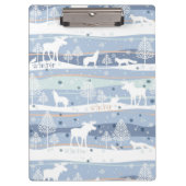 Winter-Waldtiere Klemmbrett (Vorderseite)