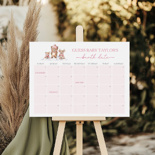 Winter-Waldtiere Terminkalender Spiel Poster