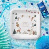 Winter-Waldtiere-Wald-Baby-Party Pappteller (Party)