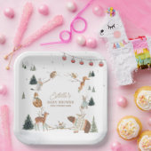 Winter-Waldtiere-Wald-Baby-Party Pappteller (Party)