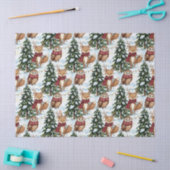 Winter-Waldtiere Weihnachtsmuster Seidenpapier (Basteln)