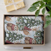 Winter-Waldtiere Weihnachtsmuster Seidenpapier (Geschenk)