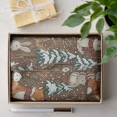 Winter-Waldtiere-Weihnachtsmuster Seidenpapier (Geschenk)
