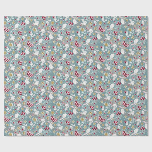 Winter-Waldtierfest Geschenkpapier (Flach)