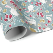 Winter-Waldtierfest Geschenkpapier (Rolleneckpunkt)