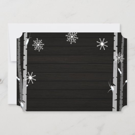 Winter-WaldwaldBaby-Duschen-Einladung Einladung (Rückseite)