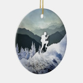 Winter-Wanderung Keramikornament (Rechts)