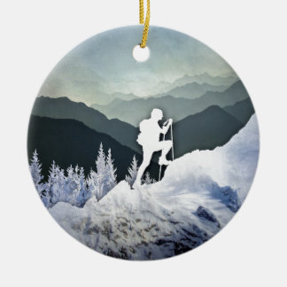 Winter-Wanderung Keramikornament