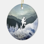 Winter-Wanderung Keramikornament (Links)