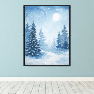 Winter-Wandkunst – Warme saisonale Natur-Heimdekor Leinwanddruck
