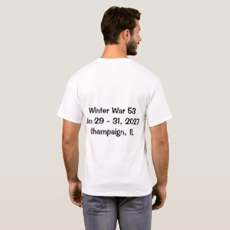 Winter War-Schneeflocke- und Schild-T-Shirt T-Shirt