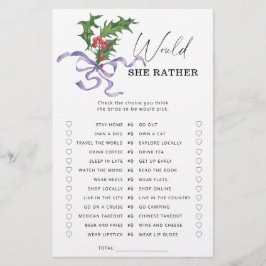 Winter Wäre sie lieber Brautparty