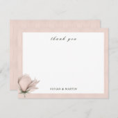 Winter warm Bloral Wedding Blank Dankeskarte (Vorne/Hinten)