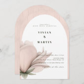 Winter warm Bloral Wedding Einladung (Vorne/Hinten)