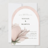 Winter warm Bloral Wedding Einladung (Vorderseite)