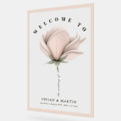 Winter warm Single Big Floral Wedding Willkommen Acrylschild (Winkel)