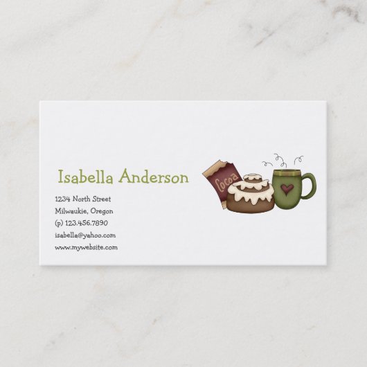 Winter-Wärme · Zimtgebäck Visitenkarte (Vorderseite)